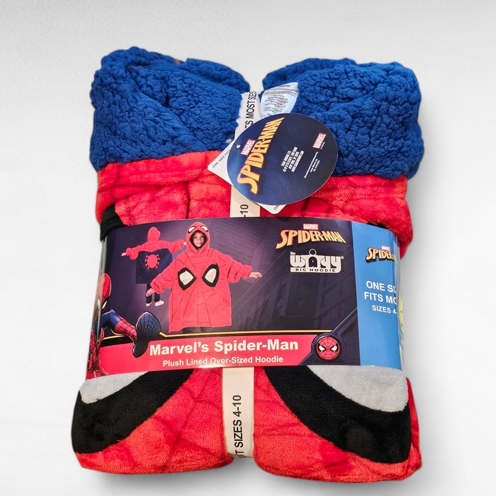 Spiderman Hoodie Kids Oversized Hoodie One Size 4 - 10